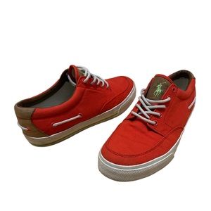 ralph lauren red boat shoes